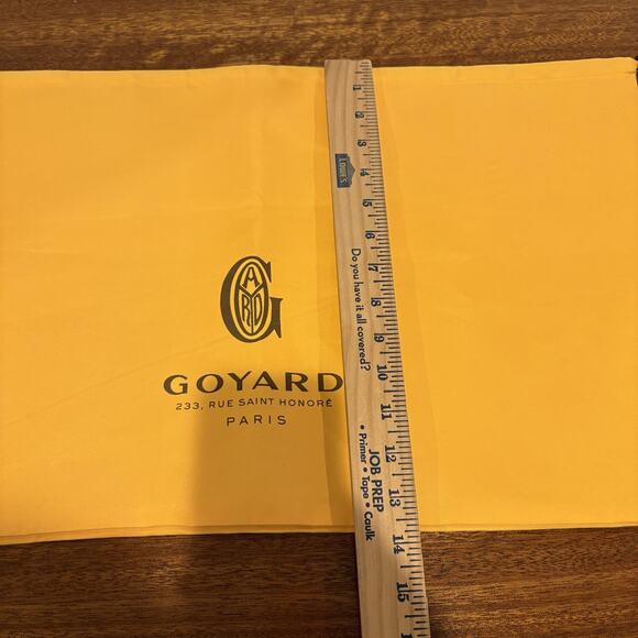 Authentic Goyard Dust Bag 18x14 for St Louis Tote Yellow Drawstring Pouch Paris - Picture 5 of 7
